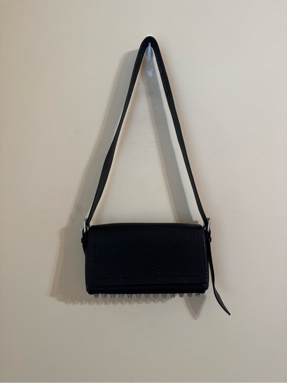Alexander Wang Ricco Medium Flap Bag Black Leather
